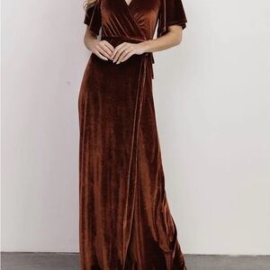 Baltic born , evening dress , velvet burnt orange size L
